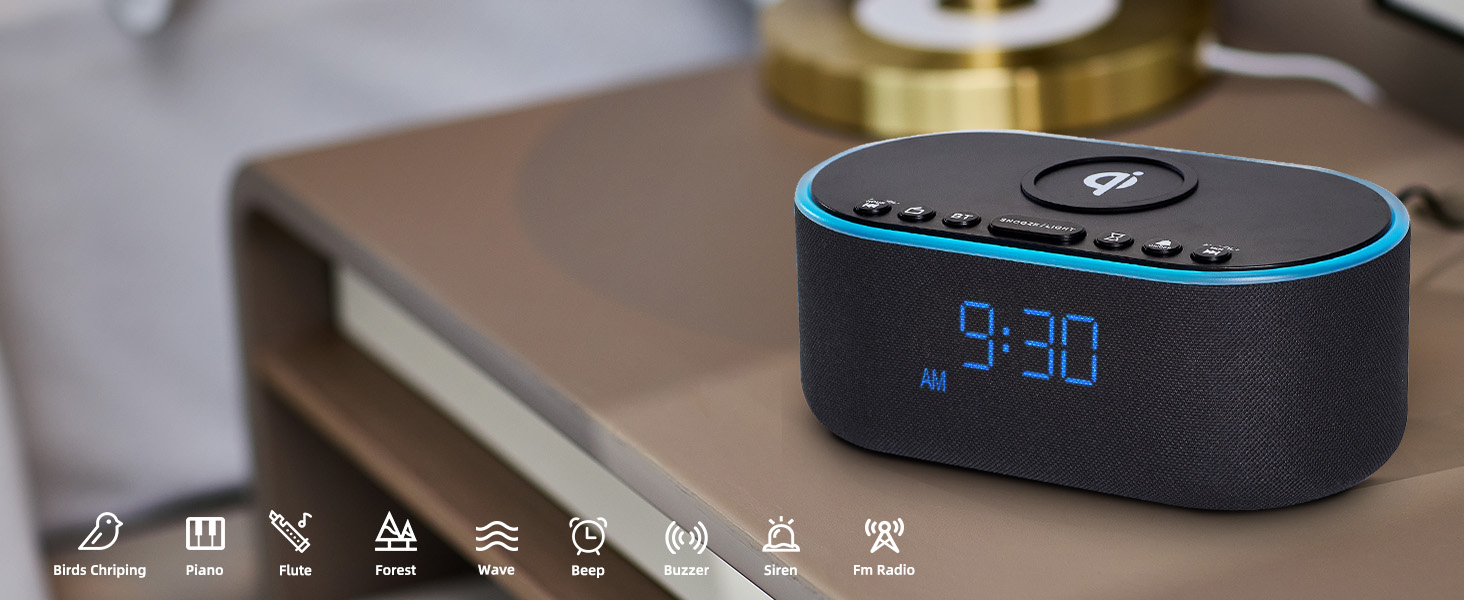 alarm clocks with wireless charging