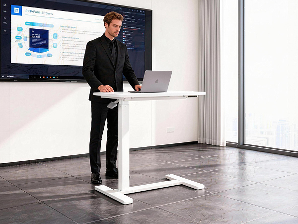 Hospital Bed Table Mobile Laptop Standing Desk