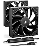 upHere 2X120mm USB Fan Silent Fan with 4 Adjustable Wind speeds for Computer Case/PC / PS4 / TV B...