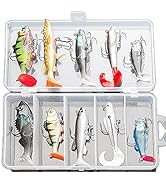 Donql Soft Fishing Lures Kit, Fishing Lures Baits Tackle Set for Freshwater Trout Bass Salmon-Inc...
