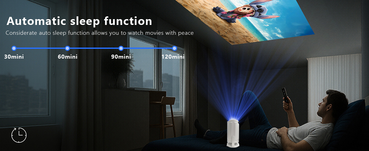 xbj mini projector with wifi and bluetooth 300 ansi built-in apps for bedrooms camping