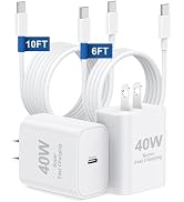Essri 40W for iPhone 17 16 Pro Max Charger Fast Charging,2-Pack Super Fast USB C Charger Block fo...