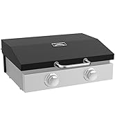 Upgraded Griddle Hinged Lid w/ Temperature for Blackstone 22 inch Griddle, Table Top Griddle Hood...