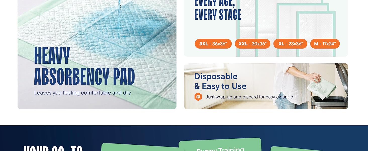 disposable underpads for incontinence