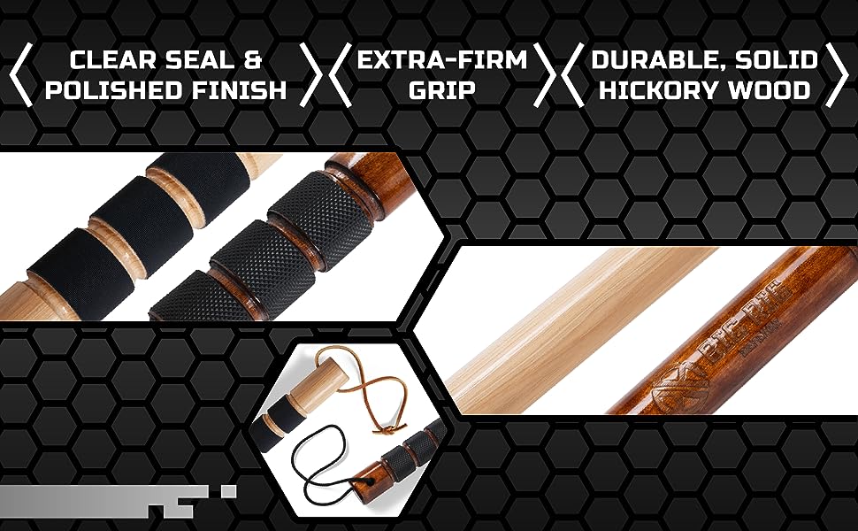 Two tire-air-check tools next to each other. Text reads: "Solid wood."