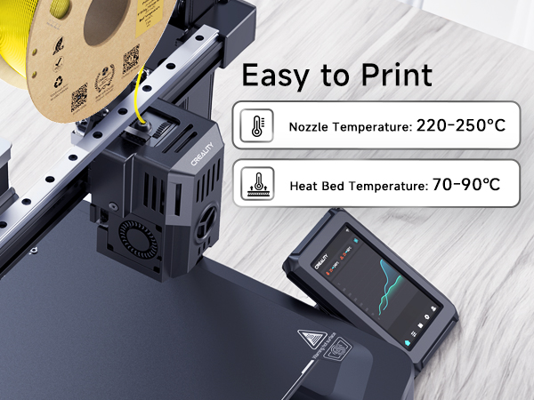 creality hyper petg hf high-speed 1.75mm 3d printing filament petg 1kg black