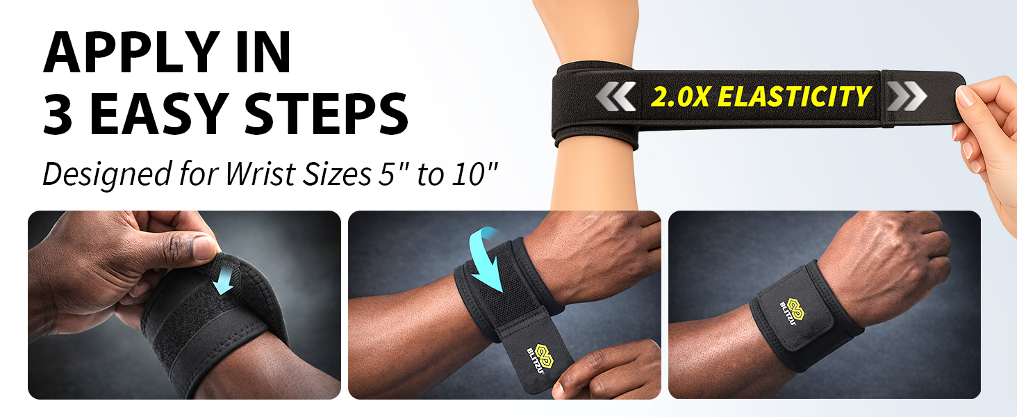 wrist strap brace compression wrap stabilizer men women arthritis tennis left right hand band