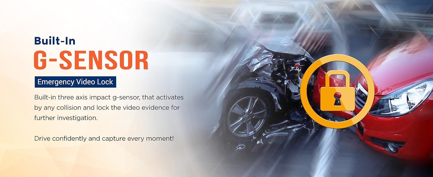 dash cam, dash camera for cars, dashcams with g sensor, emergency video lock