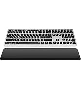Wireless Keyboard, Bluetooth Keyboard with Leather Palm Rest, Backlighting, Multi-Device Pairing,...