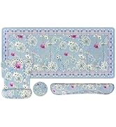MOSISO Wrist Rest Support for Keyboard Mouse Pad Set, Large Gaming Mousepad&amp;Keyboard and Mouse Pa...