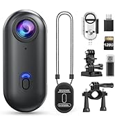 Losfom Z10 2K Action Camera, 128GB Wearable Sports Camera with Waterproof Case, Magnetic Clip, an...