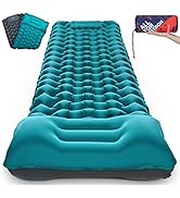 AKSOUL Camping Sleeping Pad with Pillow: Extra Thick 3.9 inch Ultralight Self Inflating Air Mat, ...