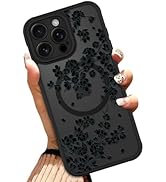 OOK Case for iPhone 16 Pro Max 6.9 Inch (Compatible with MagSafe) Floral Flowers Design Transluce...