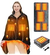 Sungive Heated Blanket USB, Portable Heated Blanket, Wearable Blanket Single, 59" x 33", 3 Heatin...