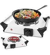 Moclever Hot Plate Electric Stove, 1000W Portable Cooking Stove w/Cooling Handle, 5 Levels of Adj...