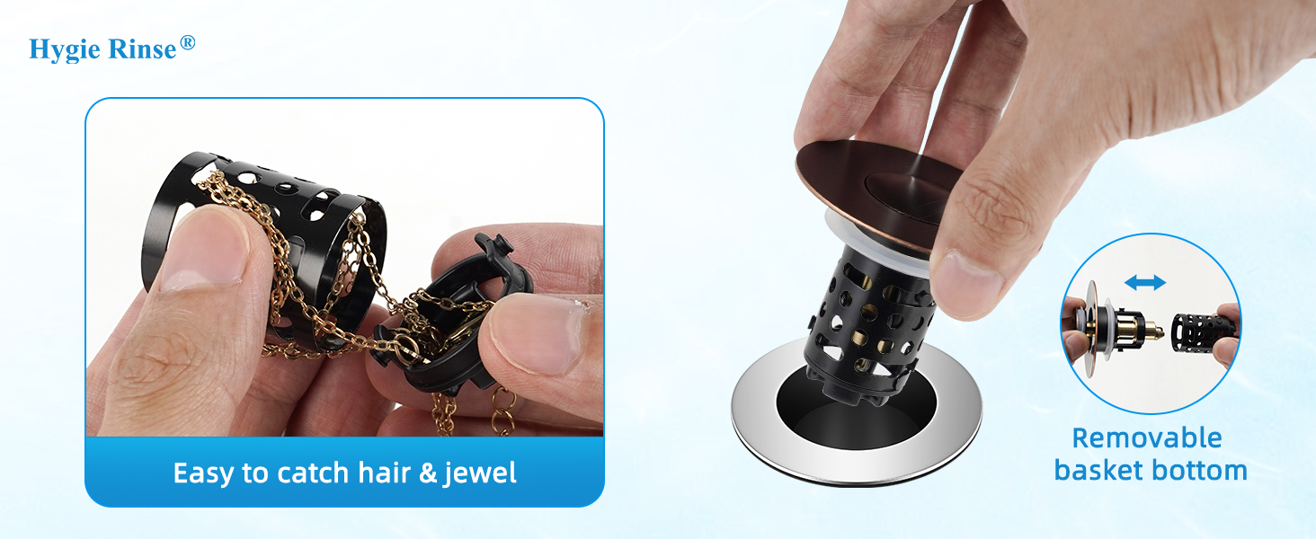 Bathroom Sink Pop Up Drain Strainer