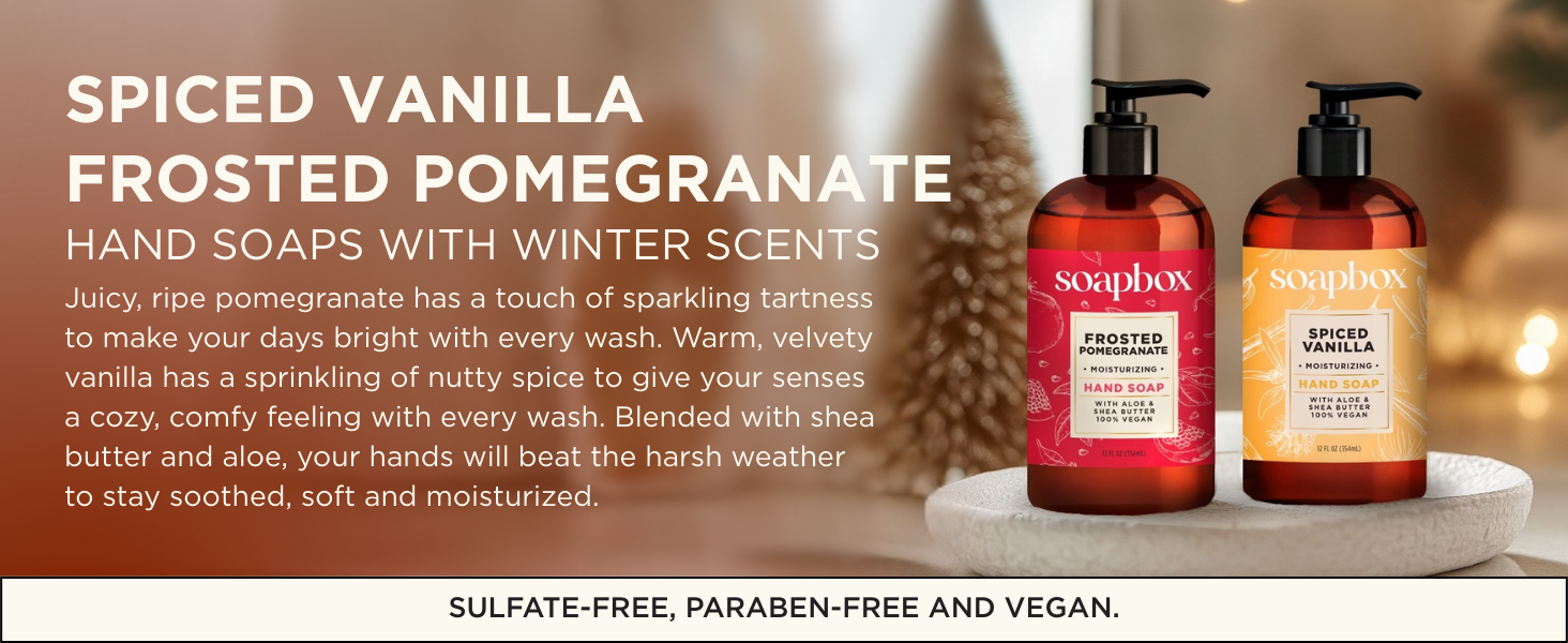 holiday vanilla pomegranate winter soaps self care teacher skin care gift basket gifts mom gifts men