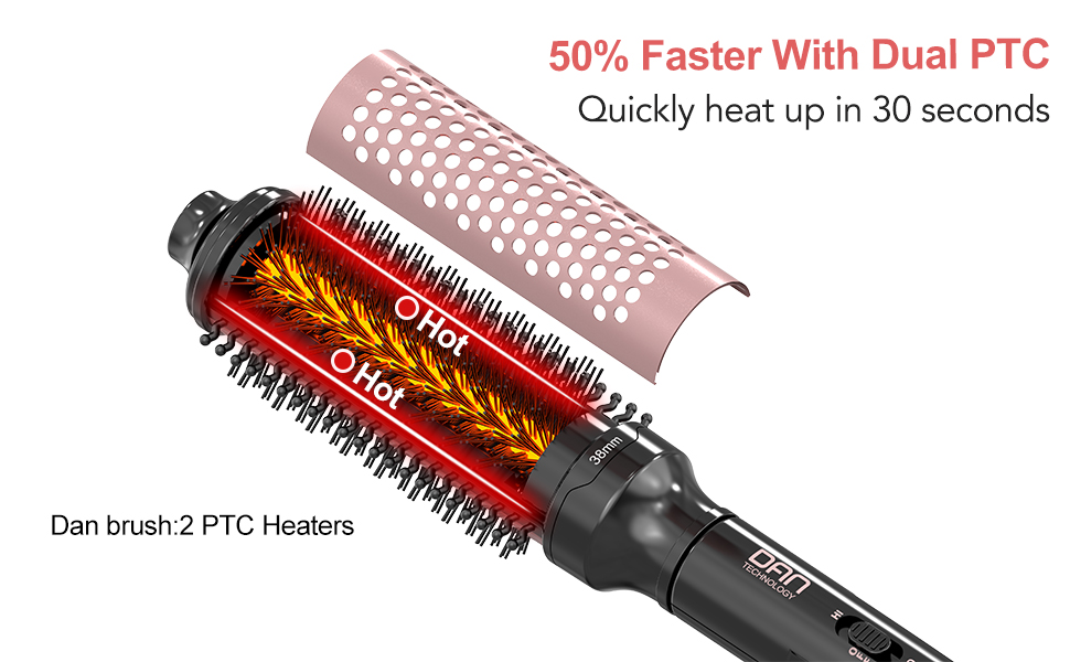 thermal brush 1.5 inch,heated round brush,curling iron brush