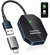 Wireless Carplay Adapter, 2 in 1 Wireless CarPlay &amp; Android Auto Adapter with Dual-Band WiFi and ...
