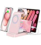 GAUOLN Wireless Charger for iPhone - 5 in 1 Charging Station for Multiple Devices Apple: Fast Wir...