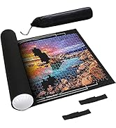 Aikert Jigsaw Puzzle Mat Roll Up, Portable Puzzle Storage and Keeper Can Holder Up to 1500 Pieces...
