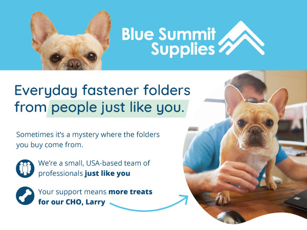 introduction to company with picture of French bulldog