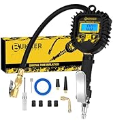 BUNKER INDUST Digital Tire Inflator with Pressure Gauge, Heavy Duty Air Chuck and Compressor Acce...