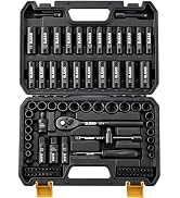 96-Piece 3/8" Drive Impact Socket Set, SAE(5/16 to 3/4-Inch) &amp; Metric(8-22mm), Standard &amp; Deep So...