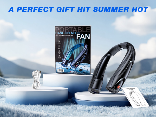 neck fan cold air over the neck fan powerful neck fan hands-free neck fan wearable strong neck fan