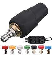 PWACCS Pressure Washer Nozzle Tips Full Set, 3600 PSI Rotating Turbo Nozzle for Power Washer 3.0 ...