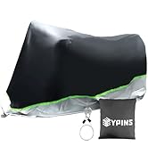 EYPINS Motorcycle Cover Waterproof All-Season – Fits Up to 96.5", 210D Fabric, Anti-Theft Lock-Ho...