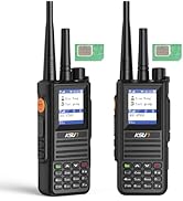 KSUN POC Radio with SIM Cards, Global Walkie Talkies UHF Handheld Two-Way Radios Dual PTT &amp; Anten...