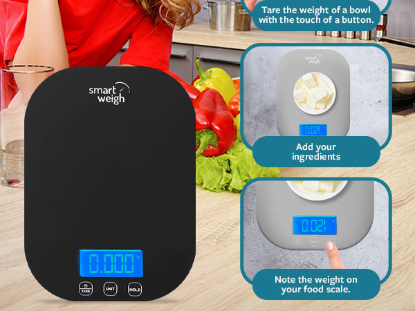 add your ingredients note the weight on your food scale