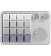 KiiBoom Cybrix 16 VIA Programmable Macro Pad - 16 Keys + 3 Knobs, Type-C Wired Aluminum Numpad, H...