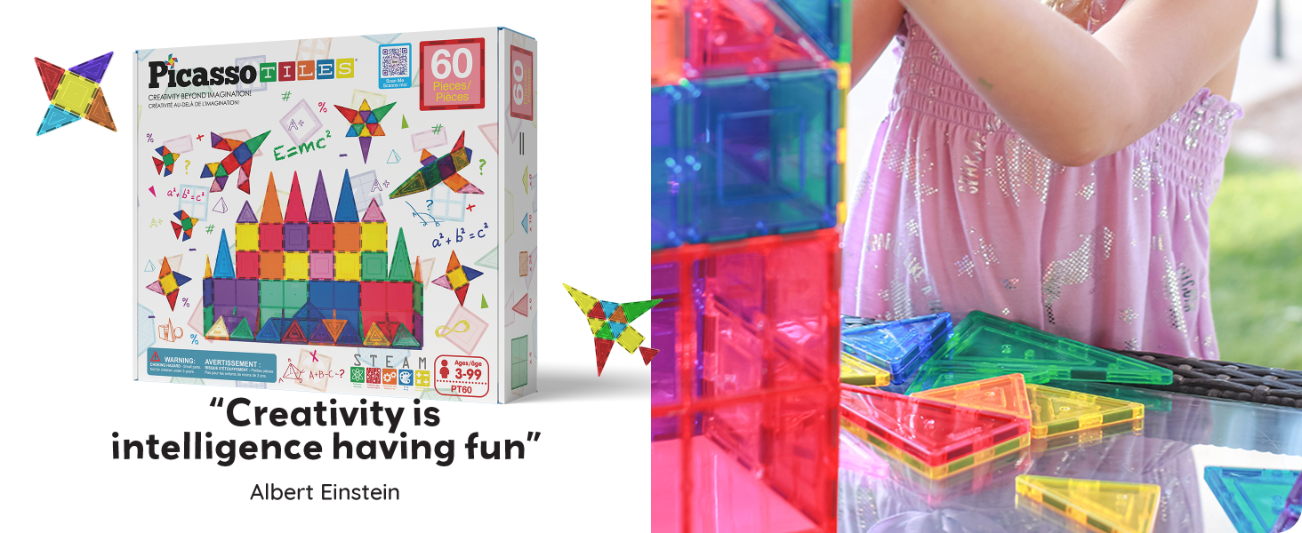 Educational Magnetic Tiles Sensory Montessori Toys for Toddlers Magnet Building Blocks learning Gift