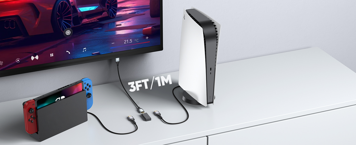 hdmi extension cable 3ft