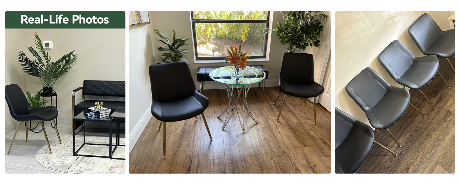 black leather dining chairs