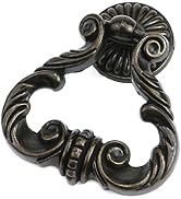 Tighall Vintage Antique Bronze Cabinet Pulls French Provincial Single Hole Pull Ring Handles Scut...