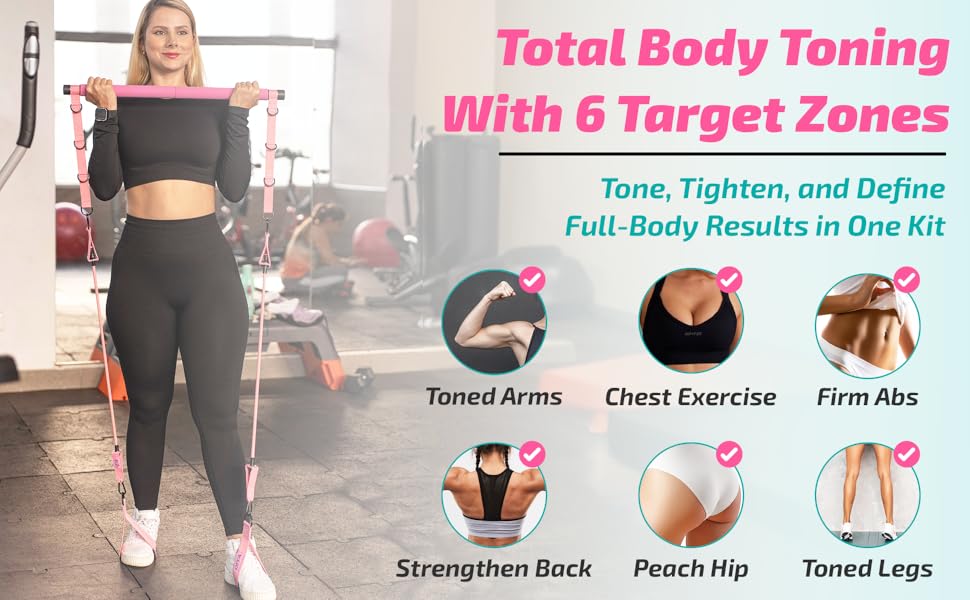 kit pilates en casa resistance bar exercise bars for home workouts pilates starter kit for women