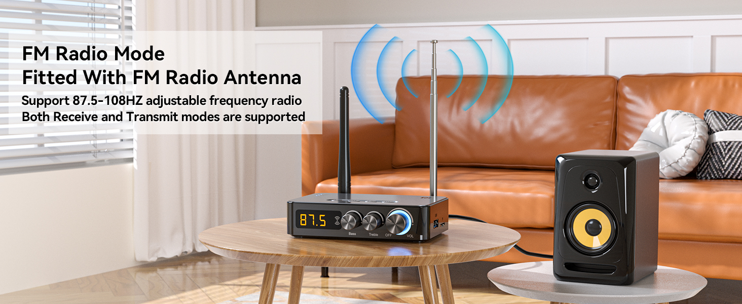 FM Radio;bluetooth receiver for home stereo