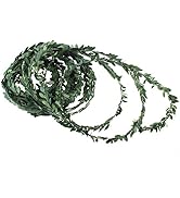 LJY 32.8 Yards Artificial Ivy Garland Foliage Green Leaves Fake Vine for Wedding Party Ceremony D...