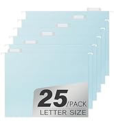 High Capacity Blue Hanging File Folders,Pastel Colors,Heavy Duty for Filing Cabinet,Insertable Ta...