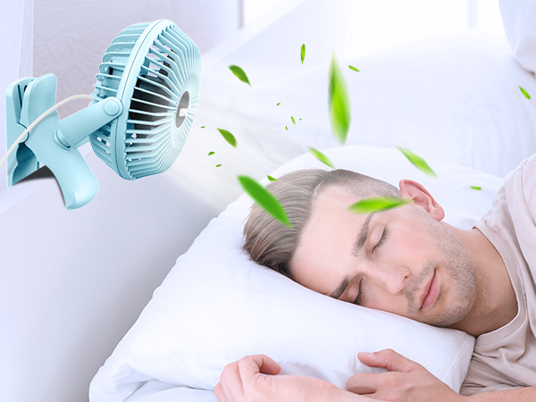 720° Rotation Small Desk &amp;amp; Clip on Fan with Sturdy Clamp
