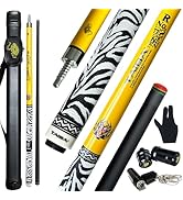 Tai ba cues 2-Piece Pool Stick Linen Wrap, 13mm Multilayer Leather Tip, 58", Hardwood Canadian Ma...