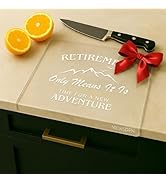 Engraved Acrylic Cutting Board with Counter Lip - Retirement Gifts for Woman Men Clear Counter Pr...