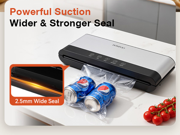 85KPa Strong Suction Food Vacuum Sealer