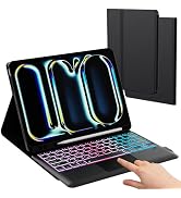 SNOODU for iPad Pro 13 inch (M4) 2024 Trackpad Keyboard Case: 3 Zone 7 Colors Backlit Detachable ...