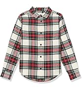 Essentials Boys and Toddlers' Long Sleeve Flannel Button Down Shirt