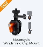 K&amp;F CONCEPT Motorcycle Windshield Clip Mount for GoPro Hero 13/12/11/10/9 Black, Aluminum Alloy C...