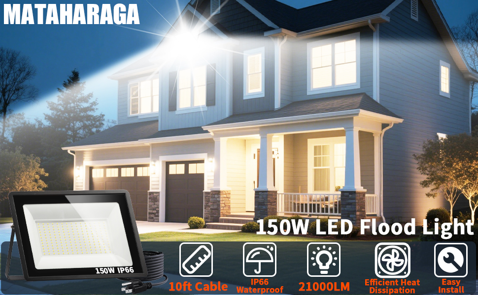 10ft Cable, IP66 Waterproof, Easy Install